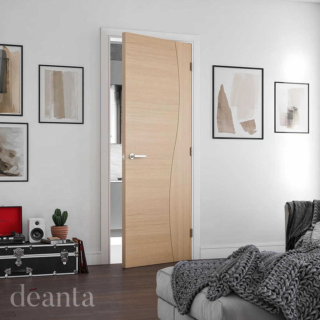 Deanta Cadiz Prefinished Oak Fire Door FD30 Lifestyle