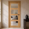 Deanta Coventry Prefinished Oak Glazed Fire Door FD30 lifestyle