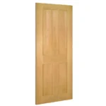 Deanta Eton Unfinished Oak Fire Door FD30 Angled
