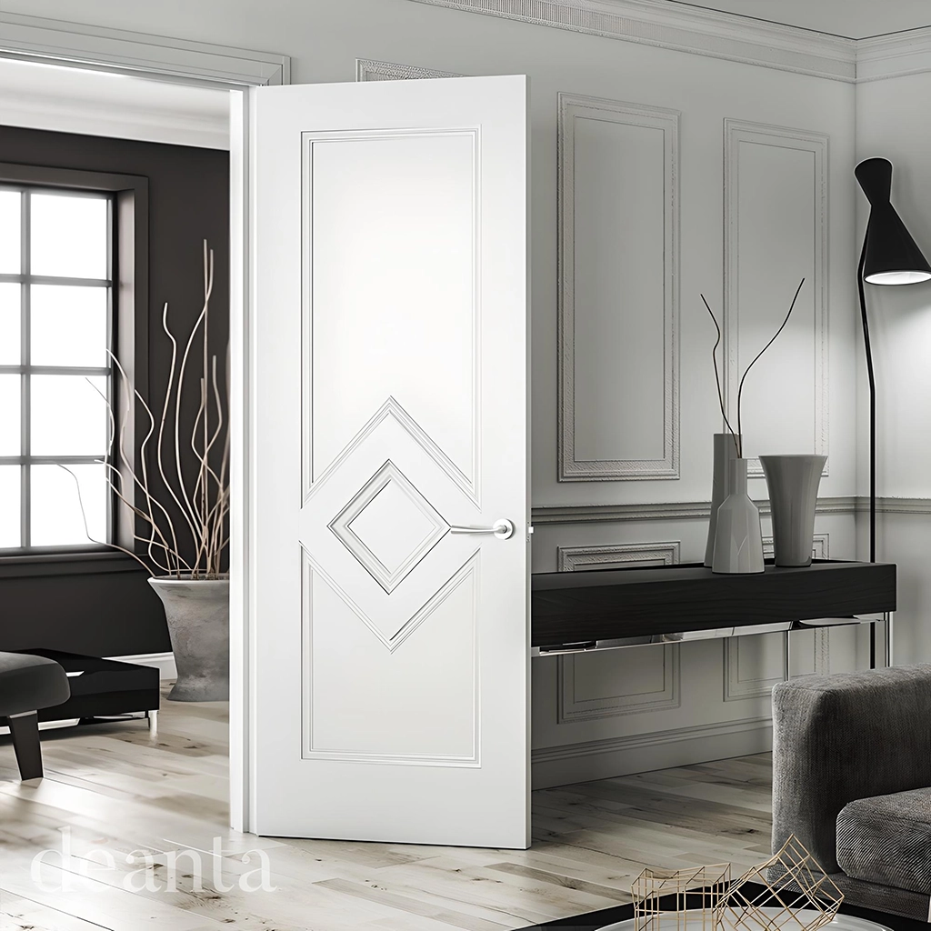 Deanta Ascot White Primed Fire Door FD30 Lifestyle