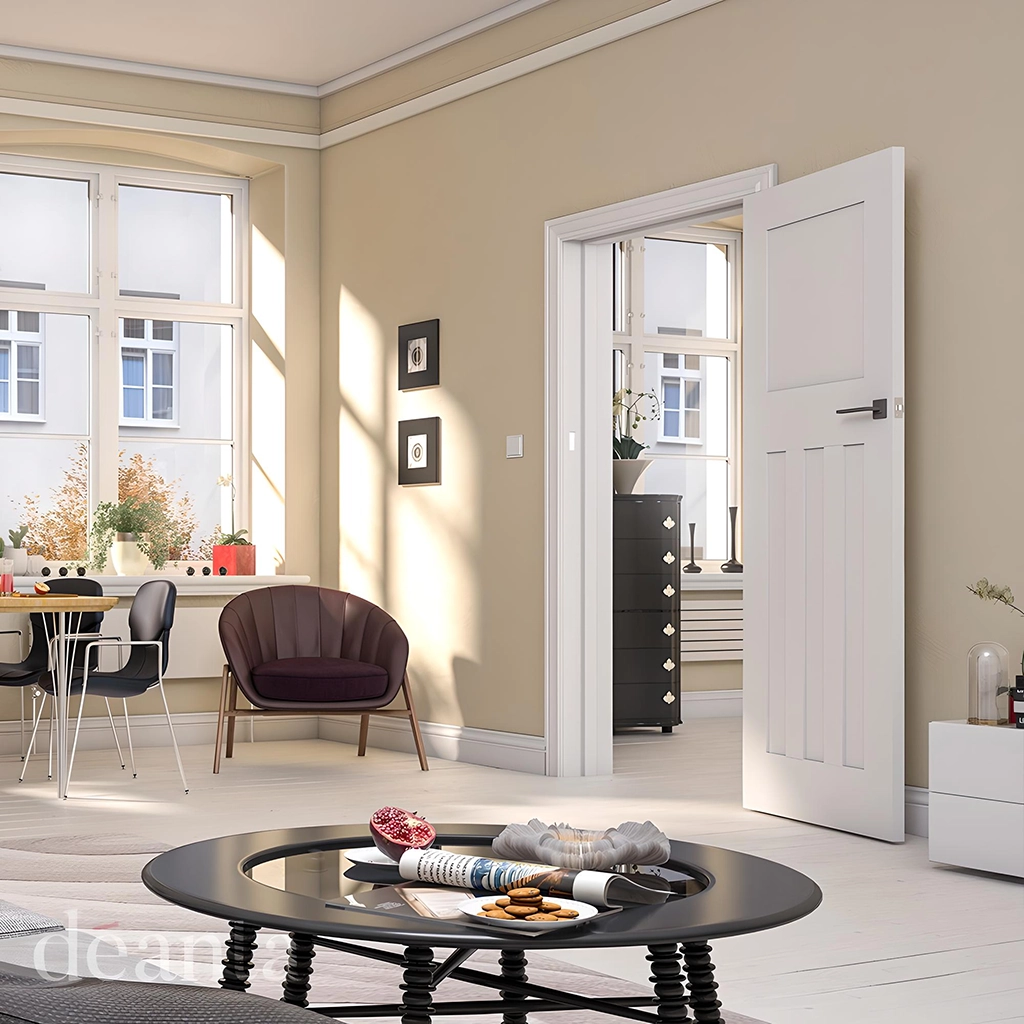 Deanta Cambridge White Primed Fire DoorF D30 Lifestyle