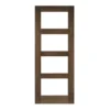 Deanta Coventry Prefinished Walnut Glazed Fire Door FD30