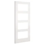 Deanta Coventry White Primed Glazed Fire Door FD30 Angled