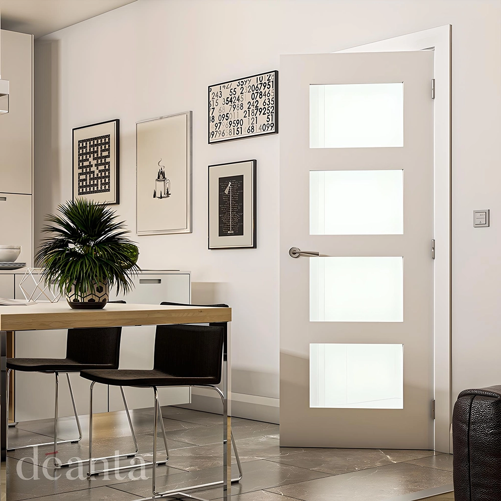 Deanta Coventry White Primed Glazed Fire Door FD30 Lifestyle1