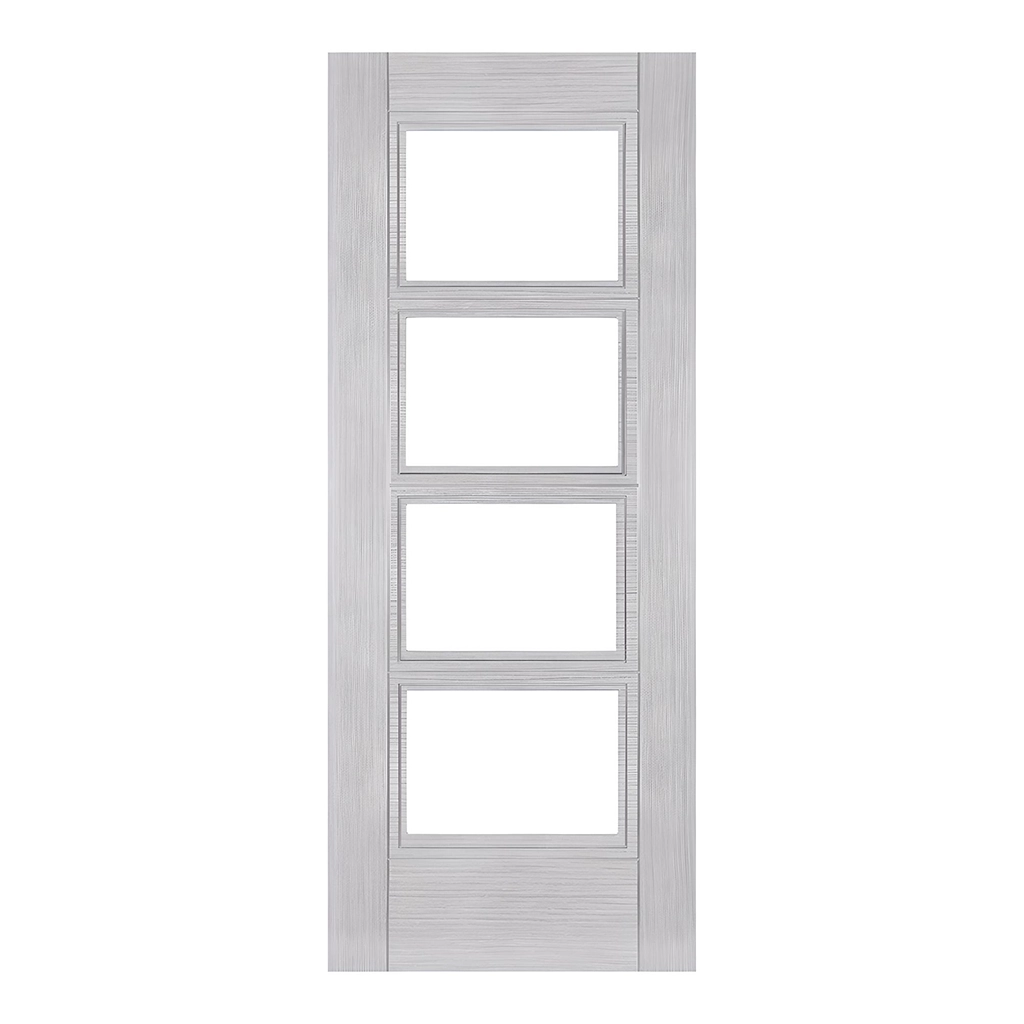 Deanta Montreal Light Grey Pre-Finished Ash Glazed Fire Door FD30