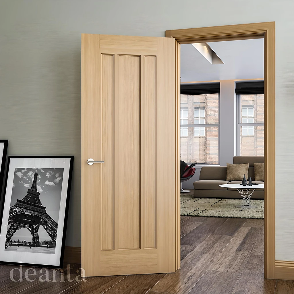 Deanta Norwich Unfinished Oak Fire Door FD30 Lifestyle