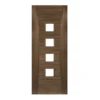Deanta Pamplona Prefinished Walnut Glazed Fire Door FD30