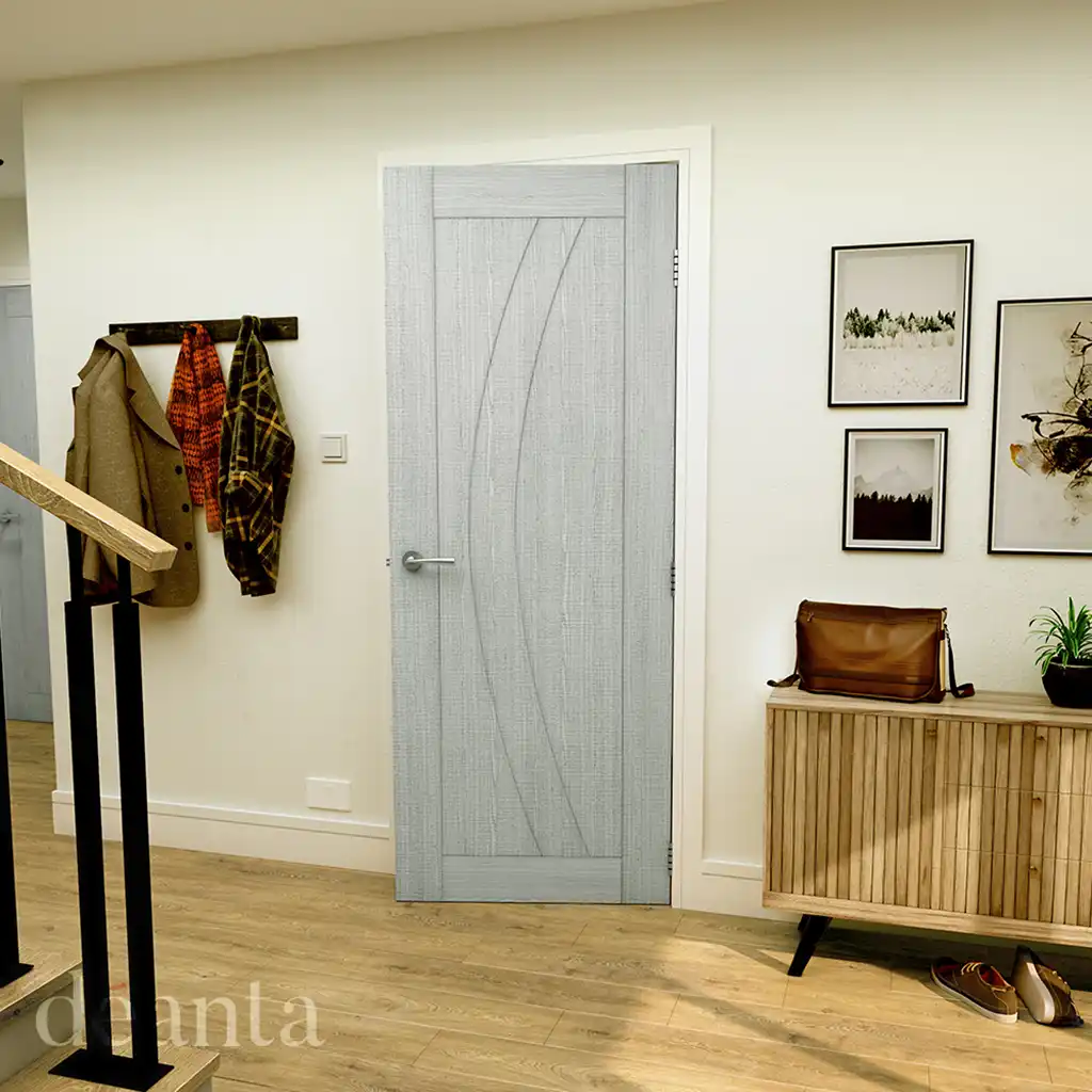 Deanta Ravello Light Grey Ash Fire Door FD30