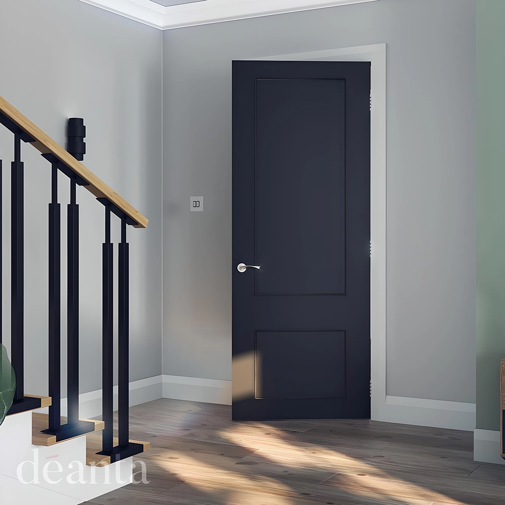 Deanta Sandringham Black Finish Fire Door FD30 Lifestyle