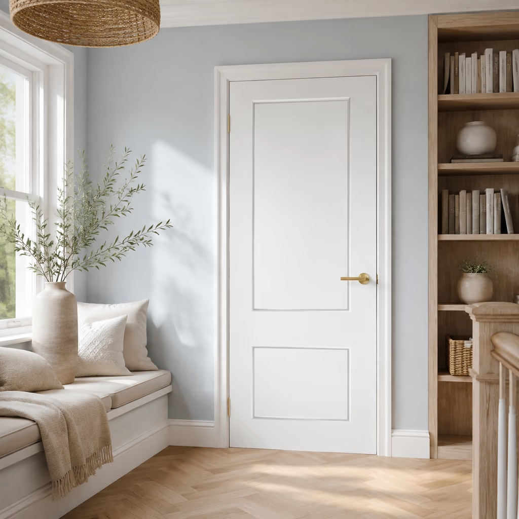Deanta Sandringham White Primed Fire Door FD30 lifestyle