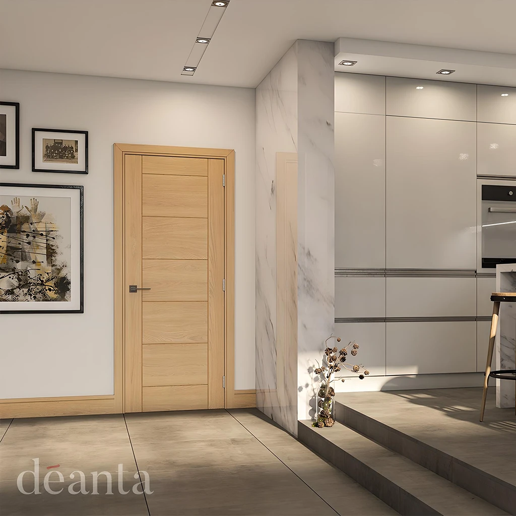 Deanta Seville Prefinished Oak Fire Door FD30 Lifestyle1