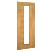Deanta Seville Prefinished Oak Glazed 1L Fire Door FD30 Angled