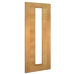 Deanta Seville Prefinished Oak Glazed 1L Fire Door FD30 Angled