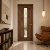 Deanta Seville Prefinished Walnut Glazed 1L Fire Door FD30 lifestyle
