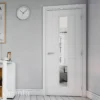Deanta Seville White Primed Glazed 1L Fire Door FD30