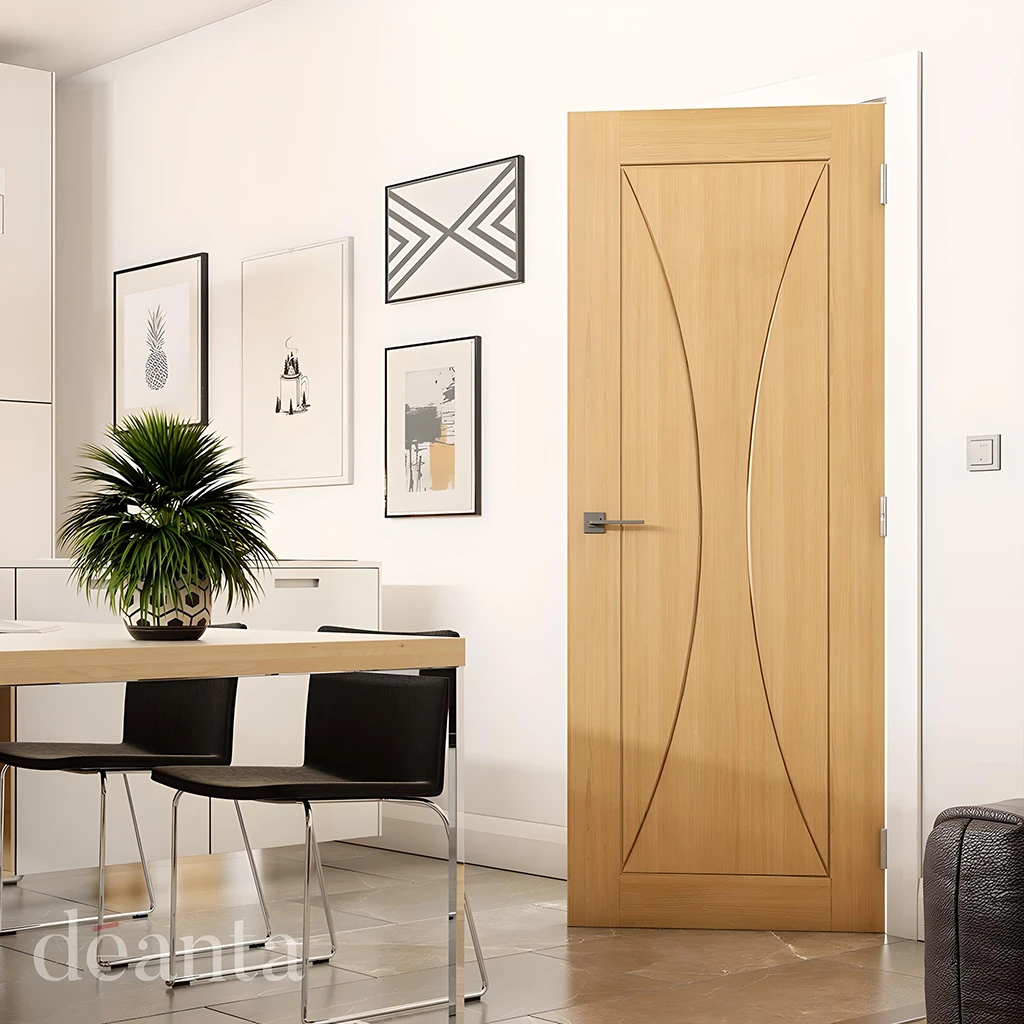 Deanta Sorrento Prefinished Oak Fire Door FD30 Lifestyle