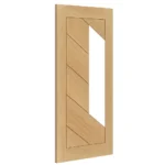 Deanta Torino Prefinished Oak Glazed Fire Door FD30 Angled