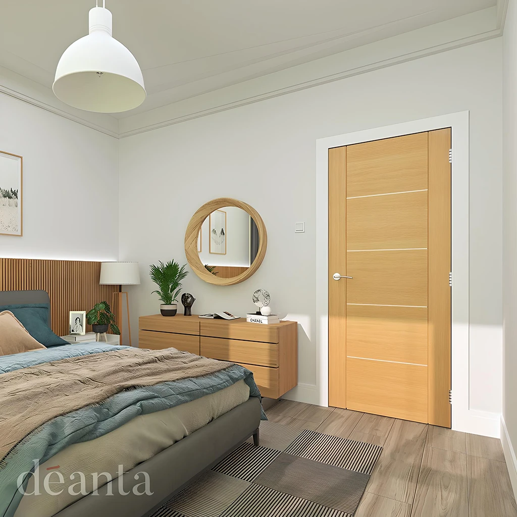Deanta Valencia Prefinished Oak Fire Door FD30 Lifestyle