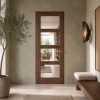 Deanta Coventry Prefinished Walnut Glazed Fire Door FD30