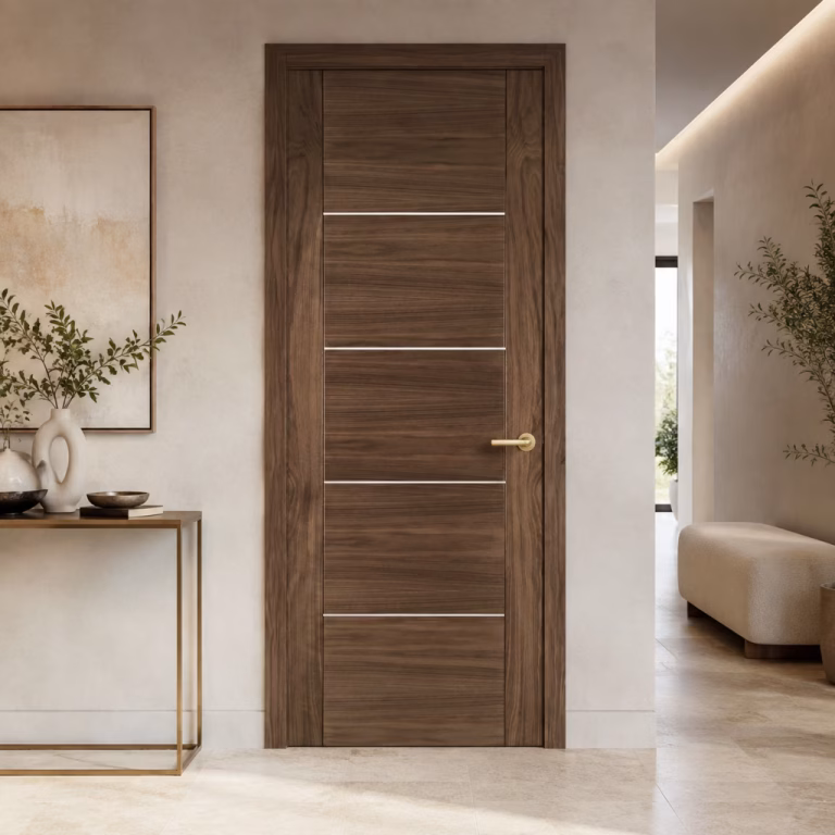 Deanta Valencia Prefinished Walnut Fire Door FD30