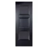 LPD Amsterdam Black 3 Panel Primed Plus FD30 Internal Fire Door