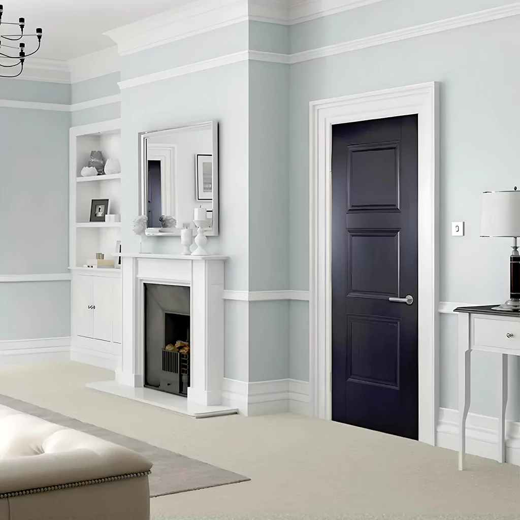 LPD Amsterdam 3 Panel Black Fire Door FD30 LifeStyle