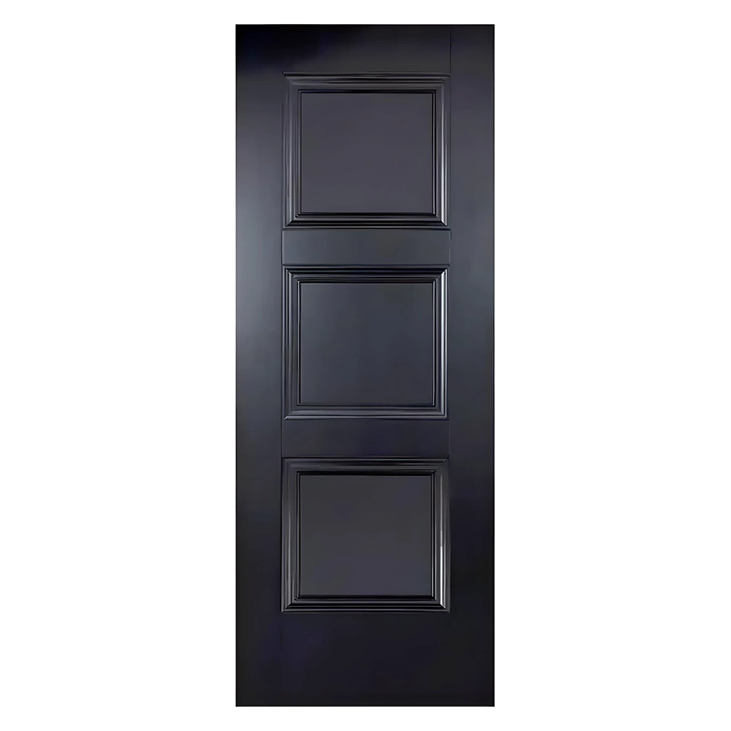 LPD Amsterdam 3 Panel Black Fire Door FD30 | zdoors