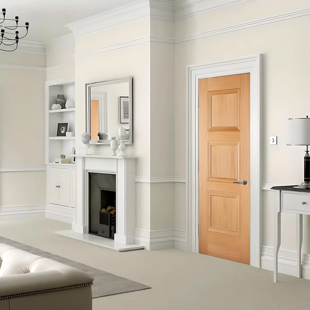 LPD Amsterdam 3 Panel Pre-Finished Oak Fire Door FD30 LifeStyle