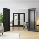 Deanta Blenheim Black Prefinished Internal Fire Door Lifestyle