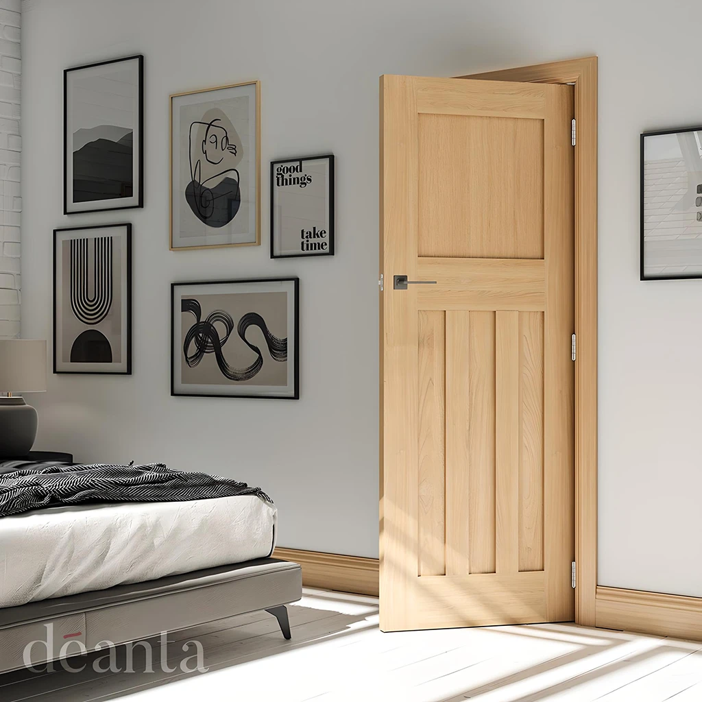 Deanta Cambridge Unfinished Oak Internal Door Lifestyle