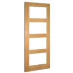 Deanta Coventry Prefinished Oak Glazed Internal Door Angled