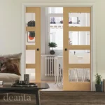 Deanta Coventry Unfinished Oak Glazed Internal Door Lifestyle