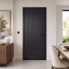 Deanta Ely Brushed Black Oak FD30 Fire Door lifestyle