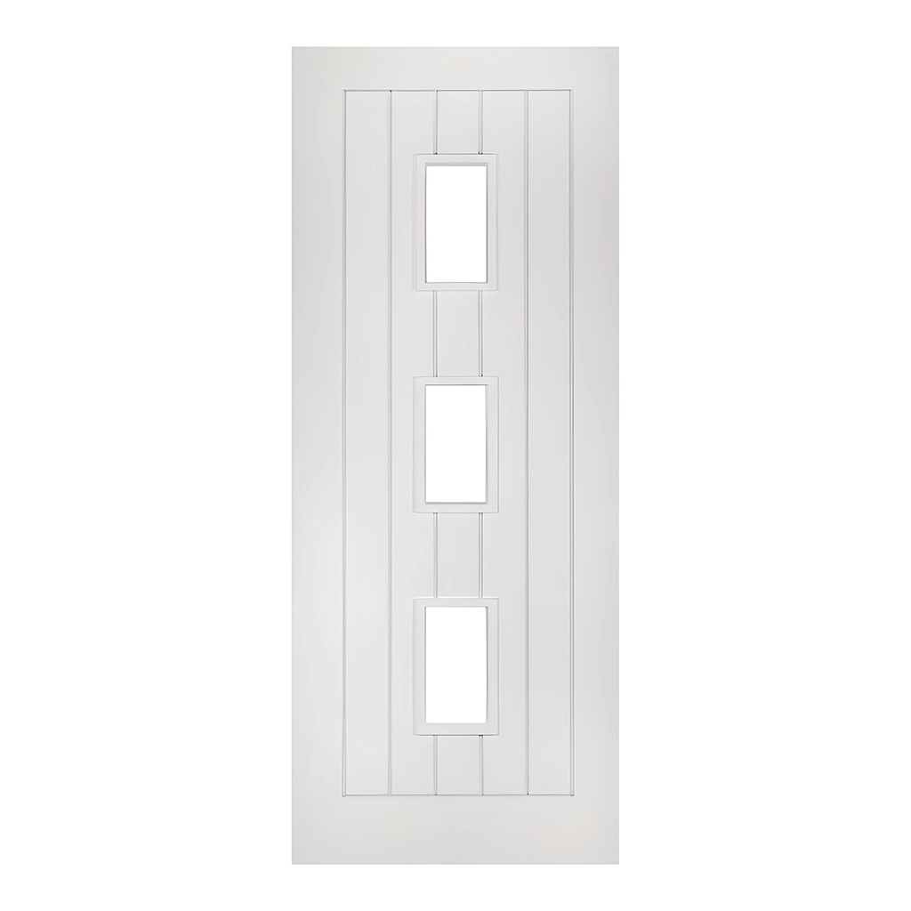 Deanta Ely White Primed Glazed (3L) Internal Door