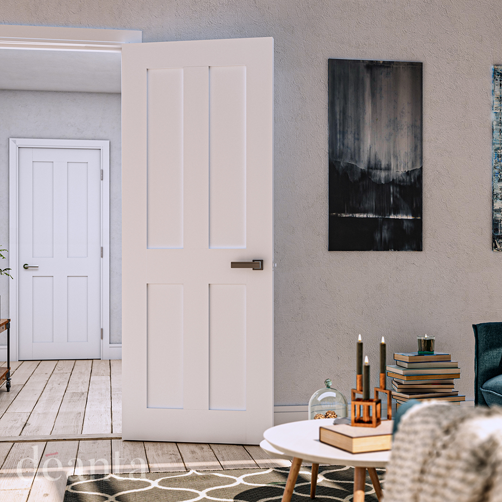 Deanta Eton White Primed Internal Door. Lifestyle