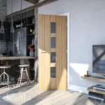 Deanta Galway Unfinished Oak Glazed Internal Door Lifestyle