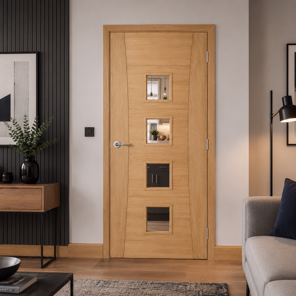 Deanta-Pamplona-Prefinished-Oak-Glazed-Internal-Door-Lifestyle