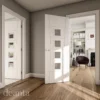 Deanta Pamplona White Primed Glazed Internal Door Lifesyle