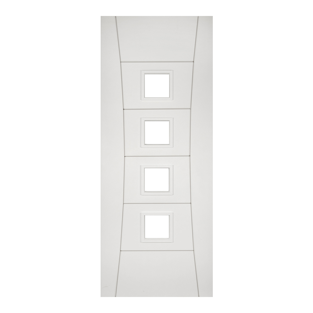 Deanta Pamplona White Primed Glazed Internal Door