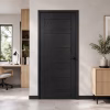 Deanta Seville Brushed Black Oak FD30 Fire Door lifestyle