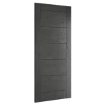 Deanta Seville Brushed Black Oak Fire Door FD30 Angled