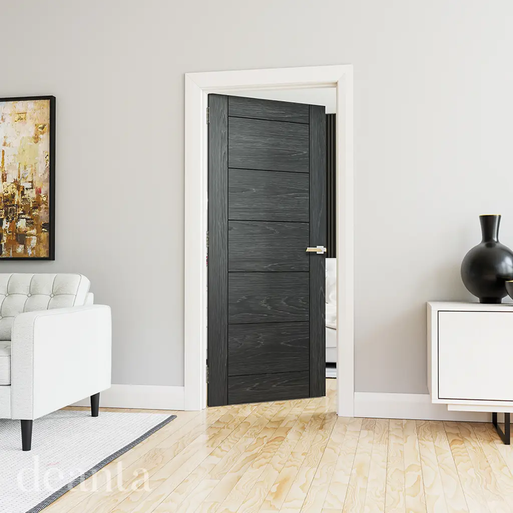 Deanta Seville Brushed Black Oak Lifestyle Internal Door