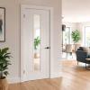 Deanta Seville White Primed Glazed 1L Internal Door