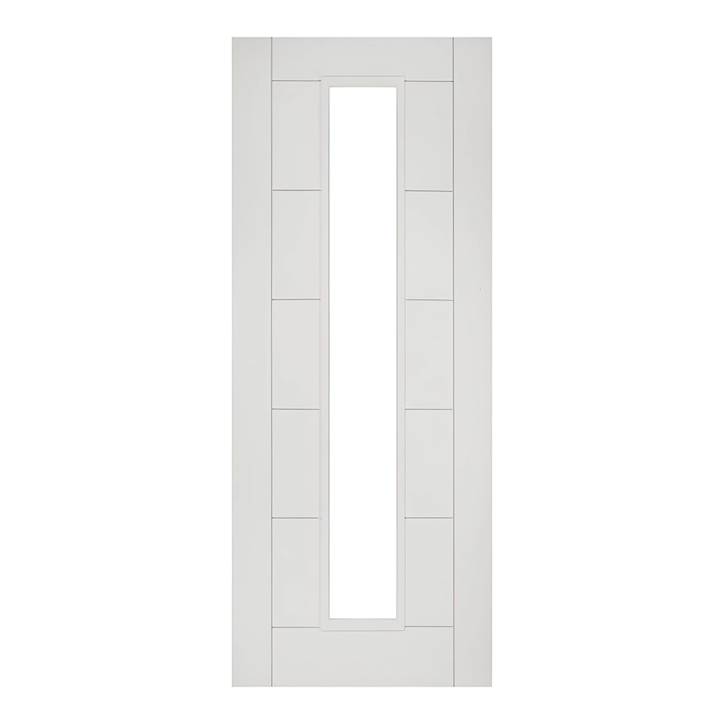 Deanta Seville White Primed Glazed 1L Internal Door