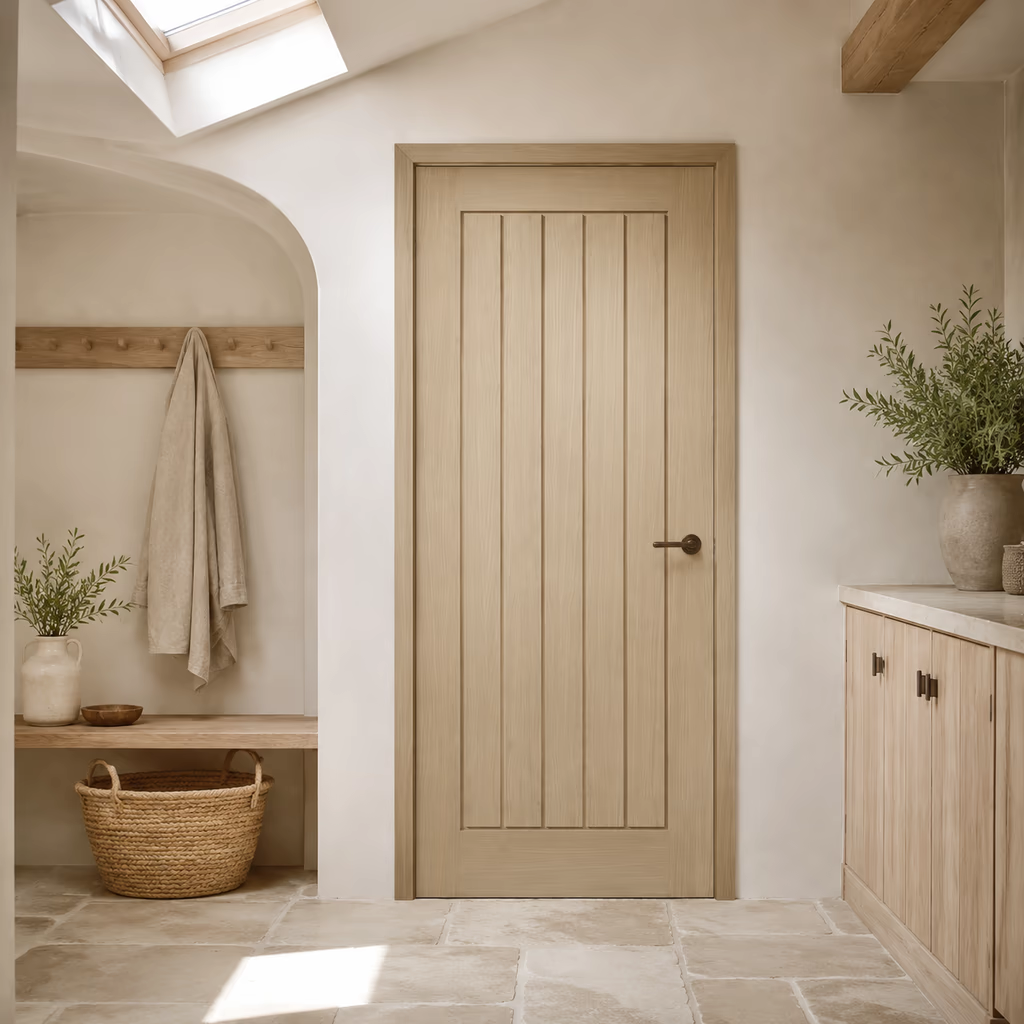 LPD Mexicano Blonde Oak Pre-Finished FD30 Internal Fire Door lifestyle