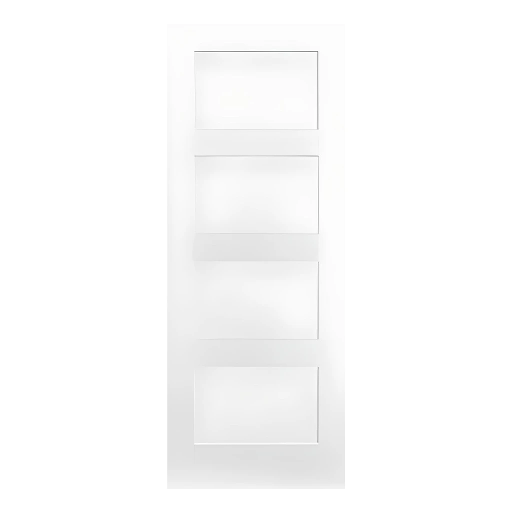 LPD 4 Panel Shaker White Primed Fire Door FD30