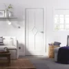 LPD Reims 5P White Primed Diamond Design FD30 Internal Fire Door lifestyle