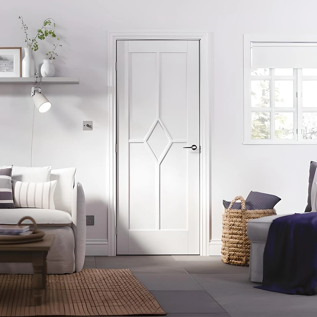 LPD Santandor White Primed Fire Door FD30-life style