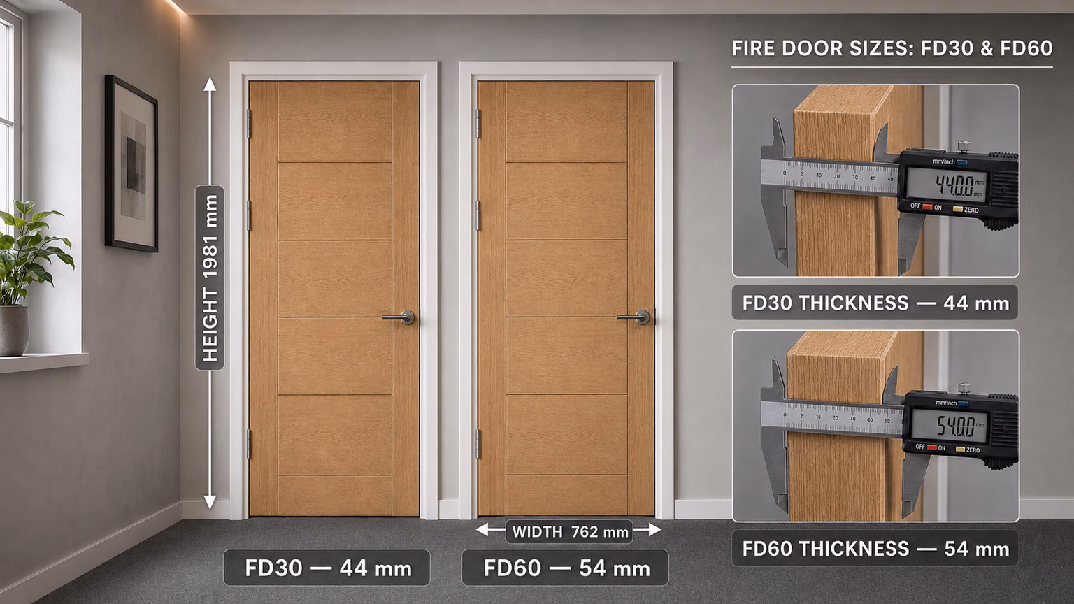 Fire Door Sizes A Complete Guide to Standards, and Regulations in UK