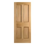 LPD 4P Oak 4 Recessed Panel Unfinished FD30 Internal Fire Door